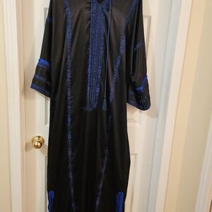 Elegant Black and Blue Women's Dress